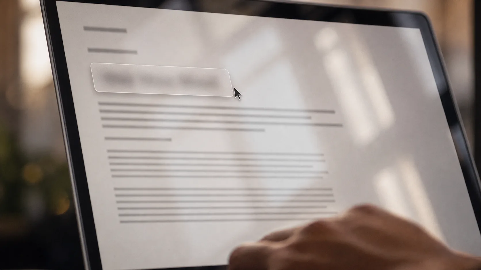 Illustration of Blur Box covering sensitive content on a screen.