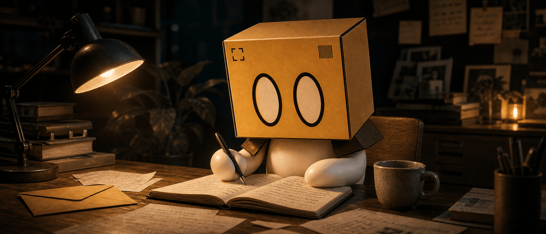 Boxy delivering the letter